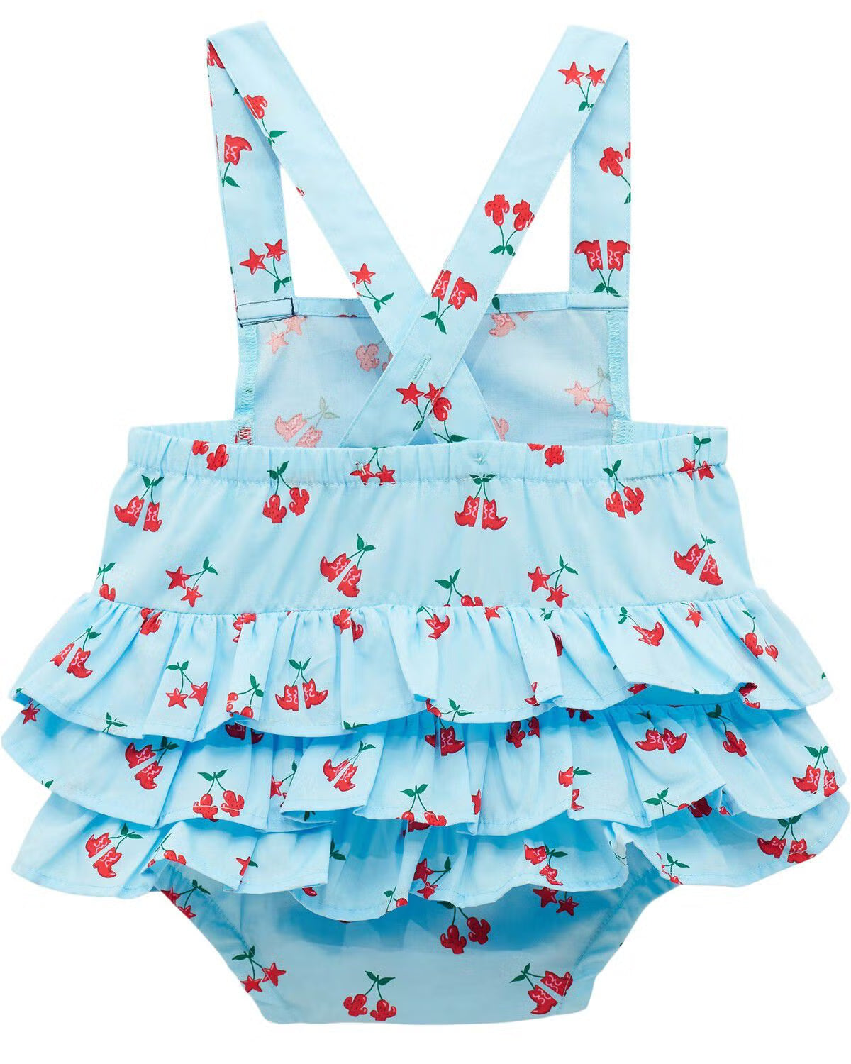 Infant Girls' Boot Cherry Ruffle Onesie