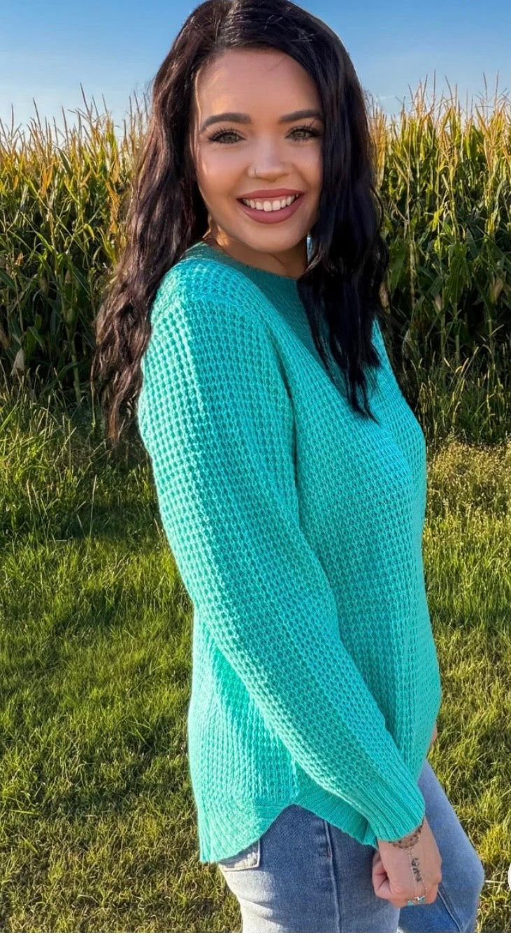 Sterling Staple Sweater - Turquoise