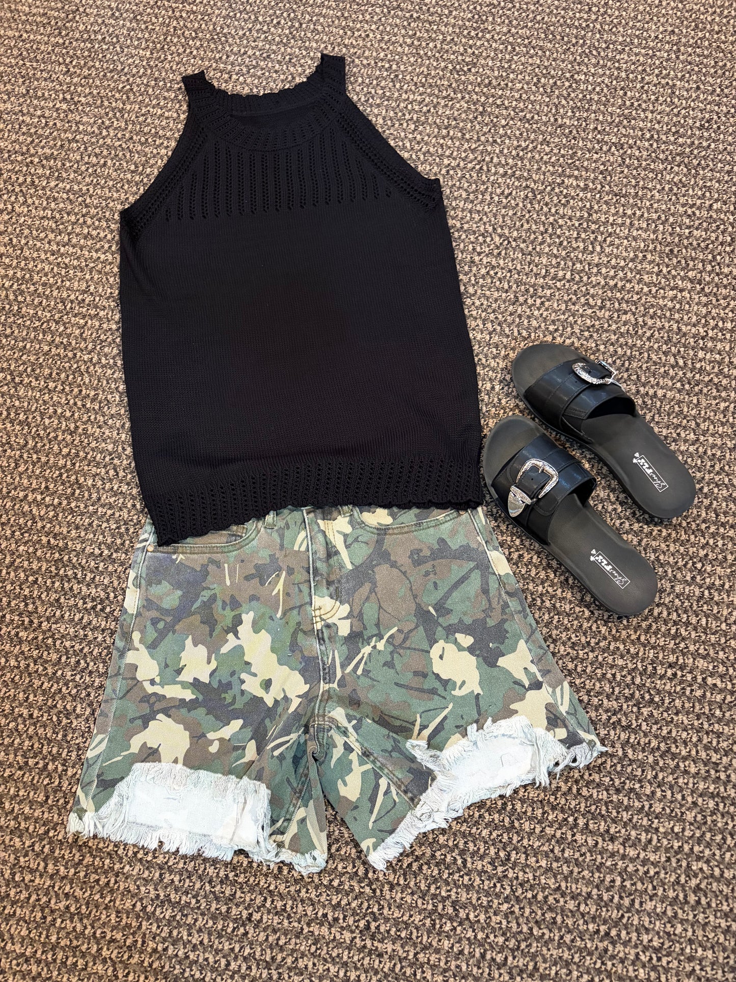 Kreek Denim Camo Shorts