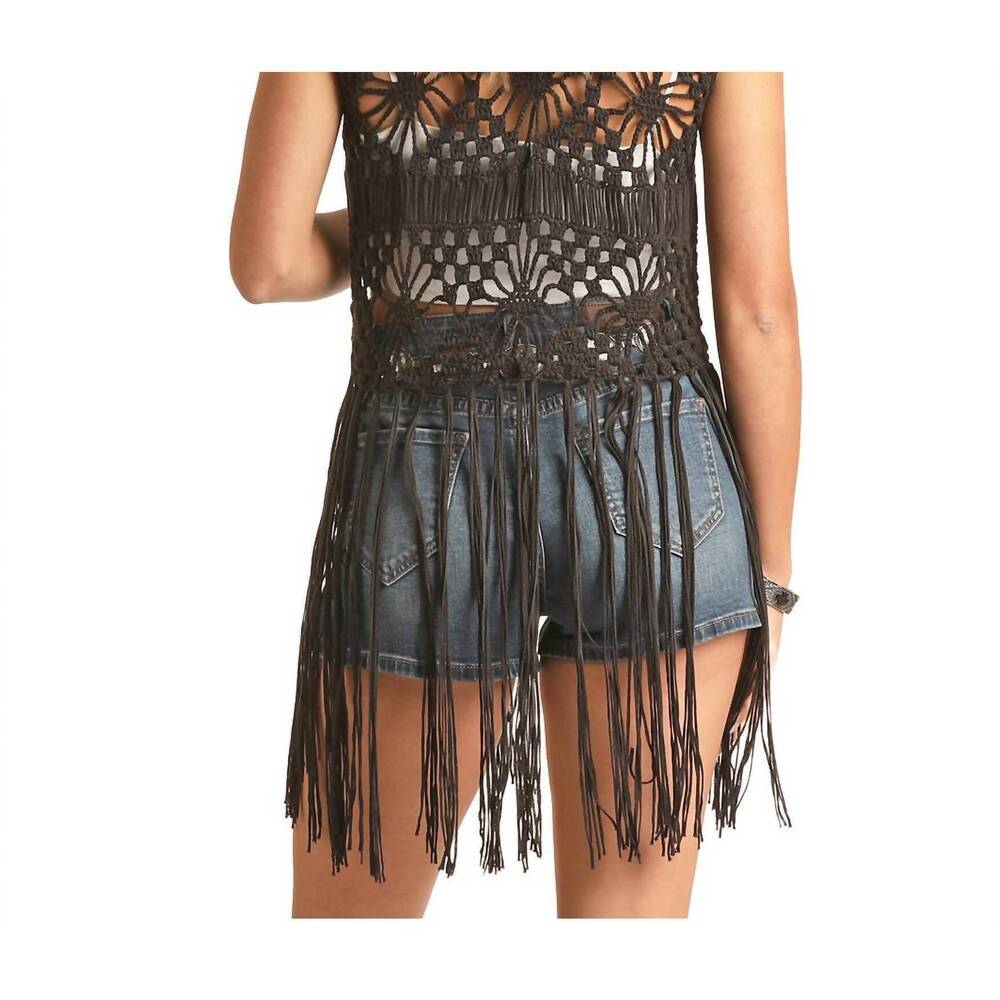 Crochet Vest With Fringe