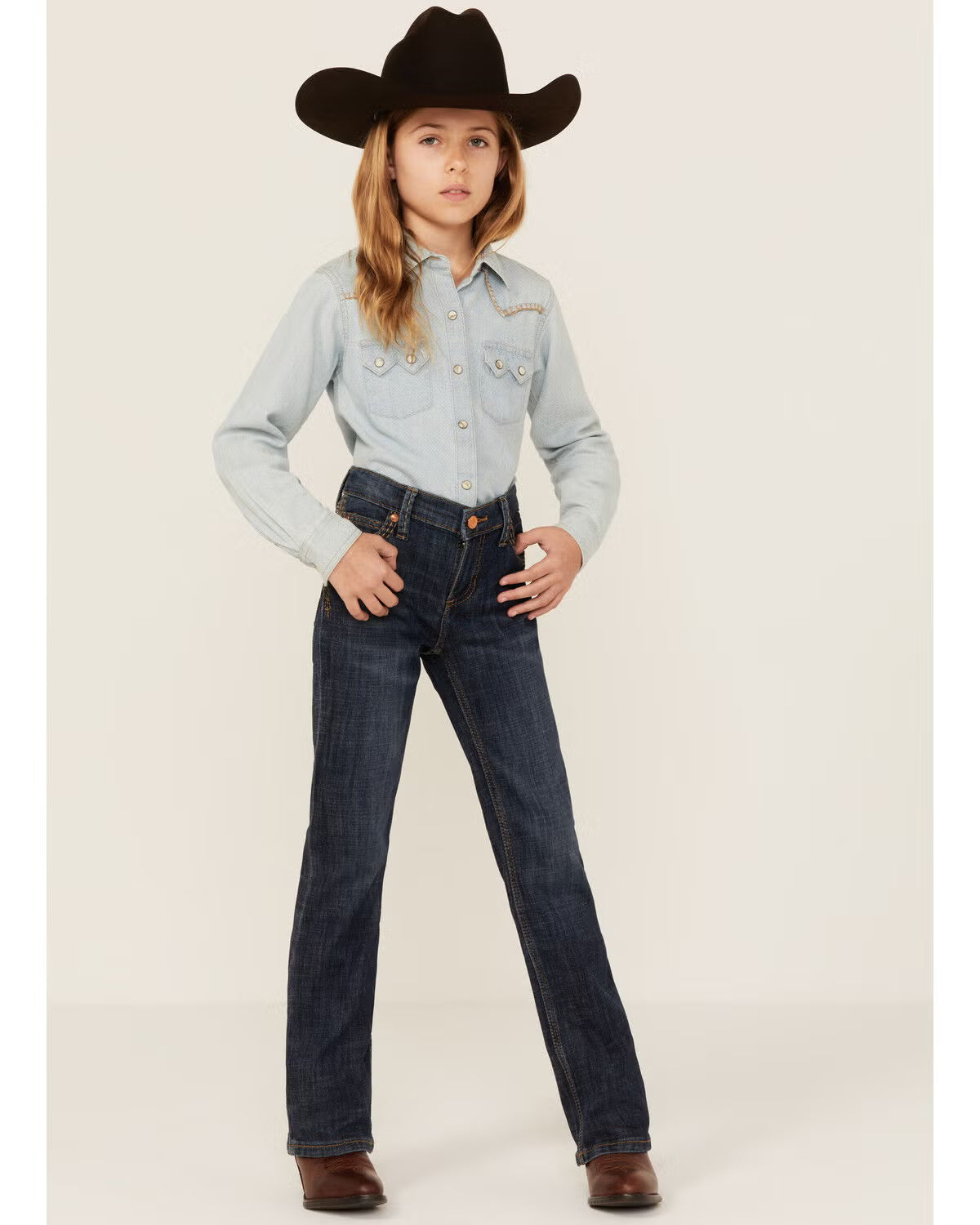 Girls Retro Bootcut Jeans