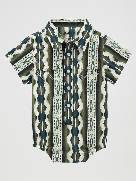 Short Sleeve Western Onesie - Checotah Print