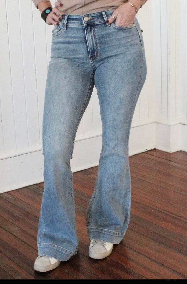 Mid Rise Flare Jeans