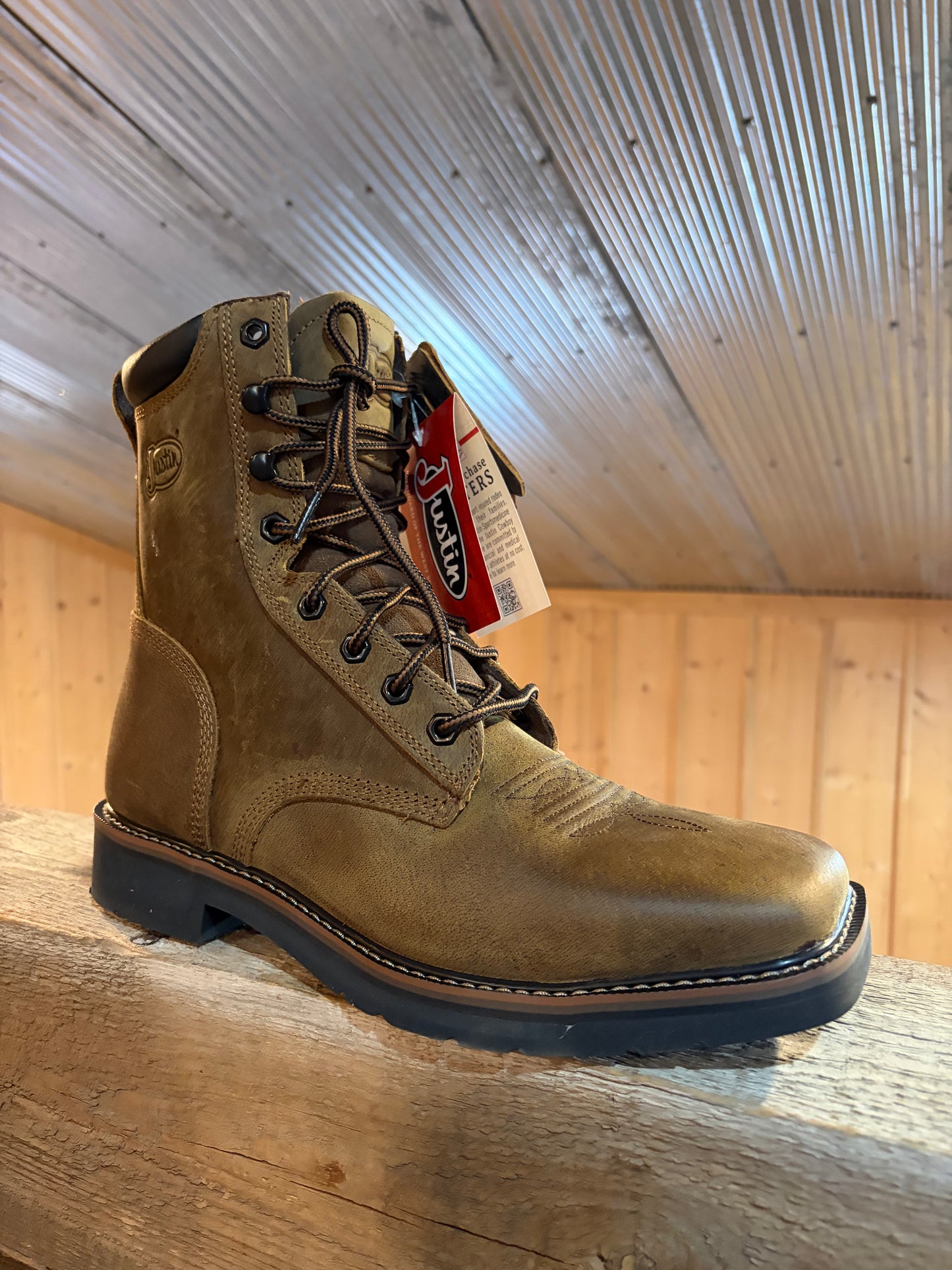 Pulley Aged Brown Water Buffalo Boots