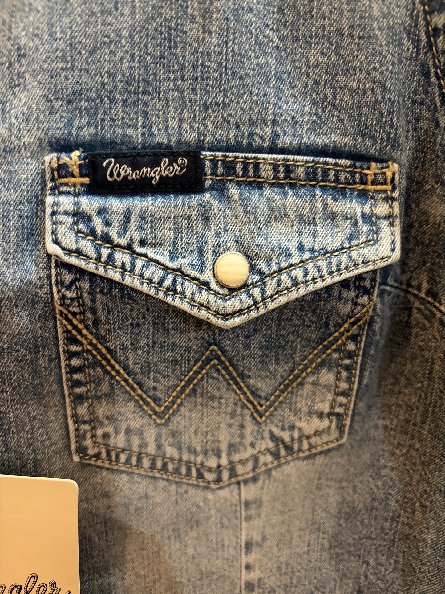 Retro Sleeveless Denim Snap Shirt