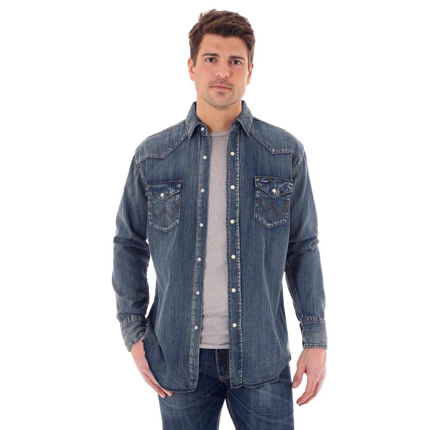 Authentic Cowboy Cut Work Shirt - Antique Blue