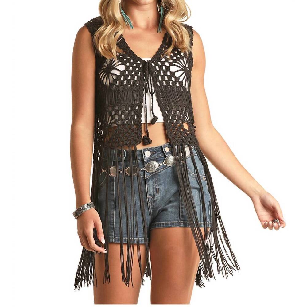 Crochet Vest With Fringe